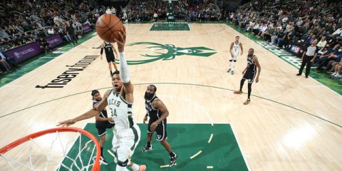 Giannis Antetokounmpo leads Bucks over Nets on NBA opening night
