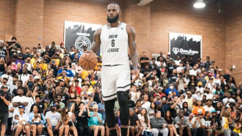 LeBron James plays in Drew league
