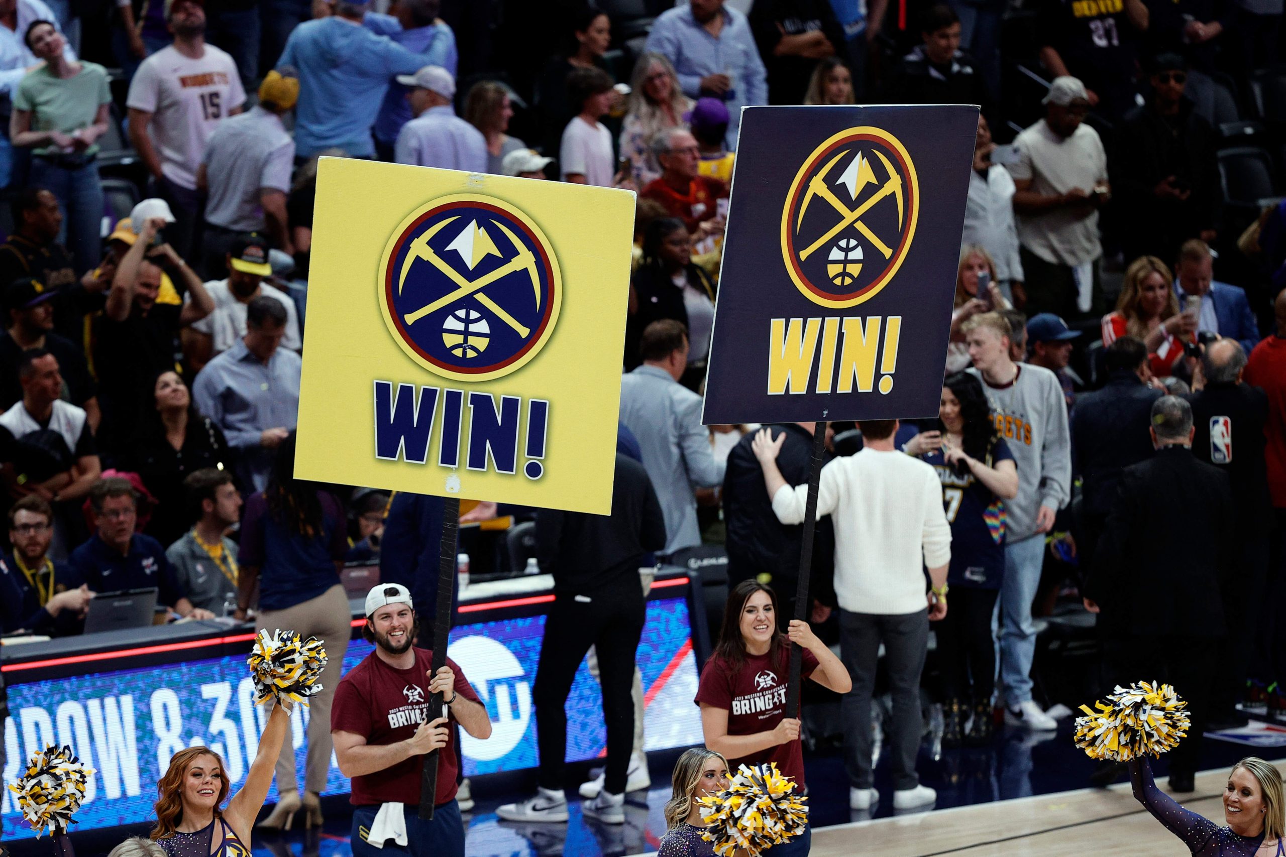 Denver Nuggets Fans and Cheerleaders